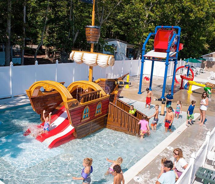 NJ Campground splash pad near beach