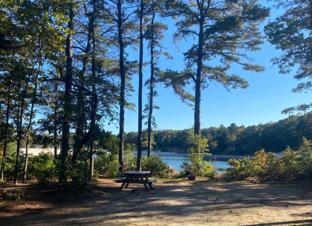 Lake front camping at ocean view resort