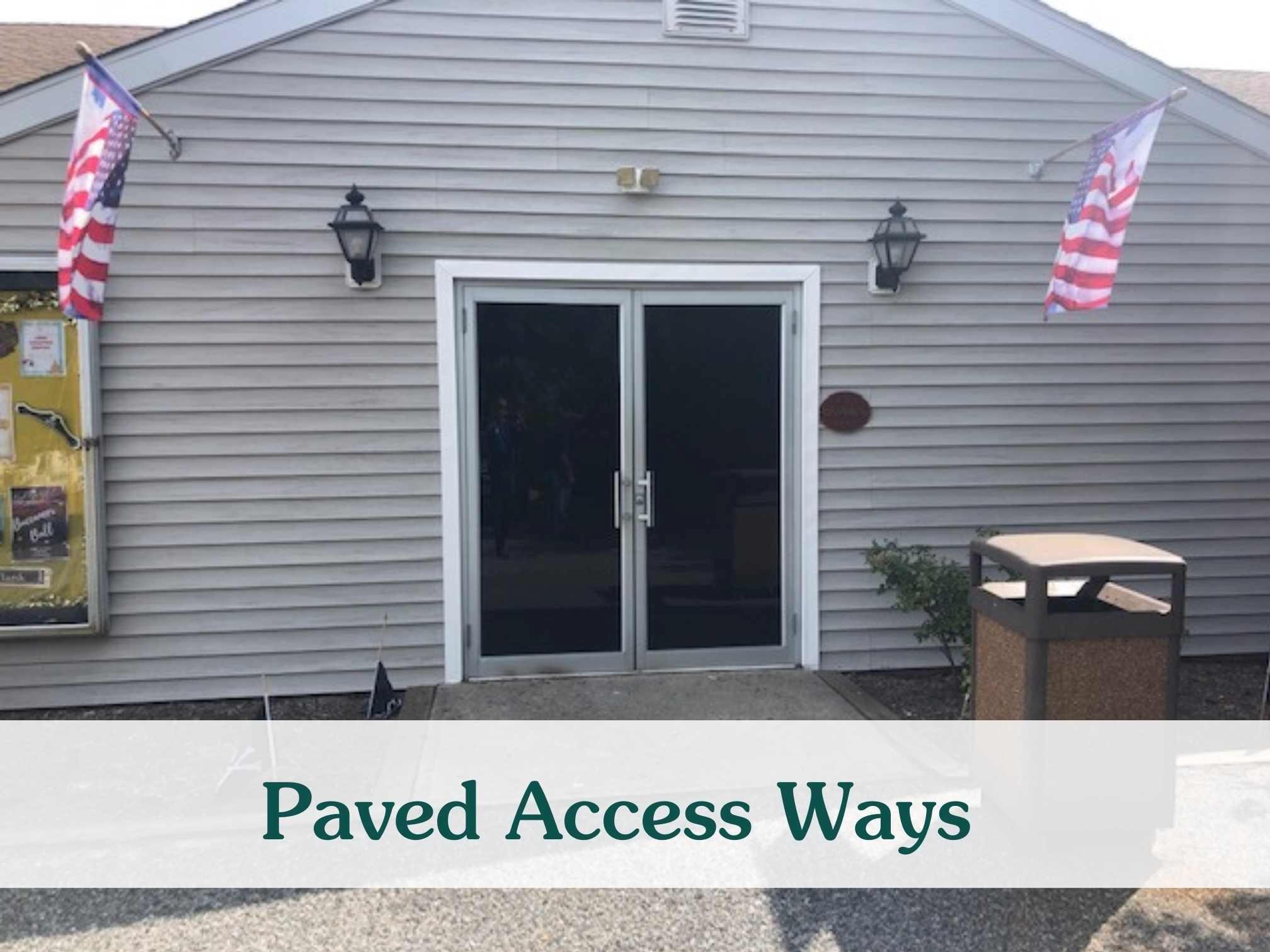 paved access ways to OVR clubhouse